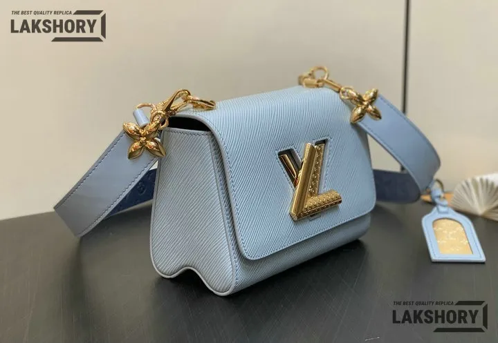 Louis Vuitton 1:1 Mirror Replica Twist PM Epi Leather Washed Blue 19CM/7.5IN Louis Vuitton Replica Twist Louis Vuitton 1:1 Mirror Replica Twist PM Epi Leather Washed Blue 19CM/7.5IN Louis Vuitton Replica Twist