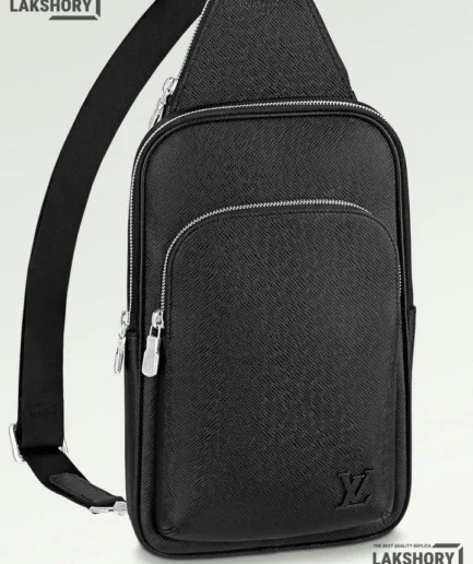 Louis Vuitton 1:1 Mirror Replica Taiga Avenue Sling Bag Ardoise Black 31CM/12.2IN Louis Vuitton Replica Avenue