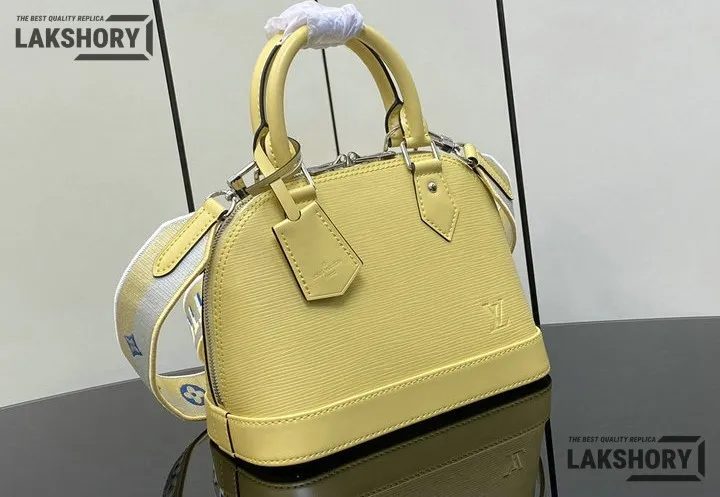 Louis Vuitton 1:1 Mirror Replica Epi Jacquard Alma BB Jaune Plume 23.5CM/9.3IN Louis Vuitton Replica Alma Louis Vuitton 1:1 Mirror Replica Epi Jacquard Alma BB Jaune Plume 23.5CM/9.3IN Louis Vuitton Replica Alma