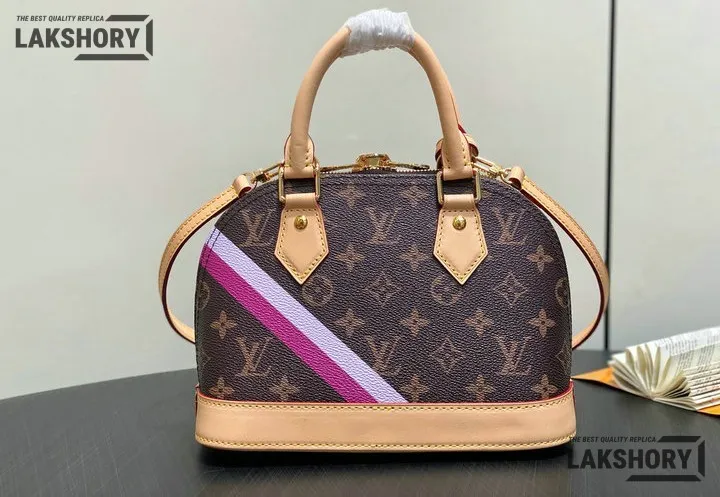 Louis Vuitton 1:1 Mirror Replica Mon Monogram Alma BB Bag 23.5CM/9.3IN Louis Vuitton Replica Alma Louis Vuitton 1:1 Mirror Replica Mon Monogram Alma BB Bag 23.5CM/9.3IN Louis Vuitton Replica Alma