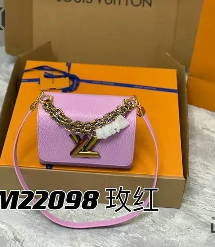 Louis Vuitton 1:1 Mirror Replica Lilas Provence Violet Epi Twist PM 19CM/7.5IN Louis Vuitton Replica Twist