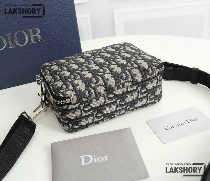 Dior 1:1 Mirror Replica Double Zip Canvas Crossbody Pouch 17CM/6.7IN Christian Dior Other Styles Dior 1:1 Mirror Replica Double Zip Canvas Crossbody Pouch 17CM/6.7IN Christian Dior Other Styles