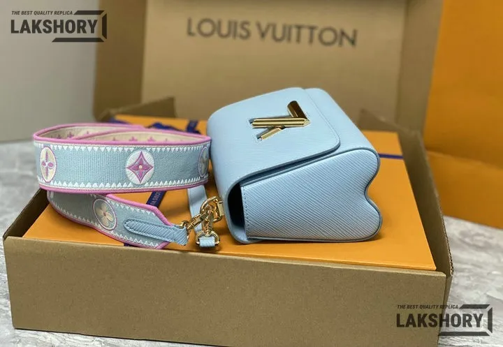 Louis Vuitton 1:1 Mirror Replica Twist Epi PM Shoulder Bag Blue 19CM/7.5IN Louis Vuitton Replica Twist Louis Vuitton 1:1 Mirror Replica Twist Epi PM Shoulder Bag Blue 19CM/7.5IN Louis Vuitton Replica Twist