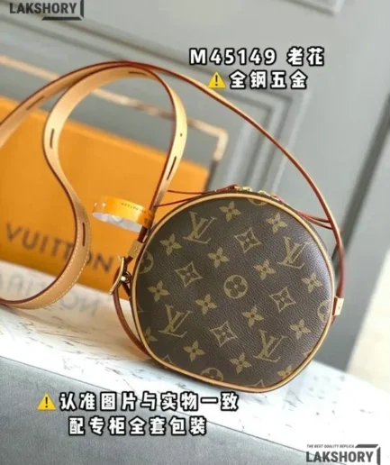 Louis Vuitton 1:1 Mirror Replica Monogram Canvas Petite Boite Chapeau Bag 17CM/6.7IN Louis Vuitton Replica Boite Chapeau