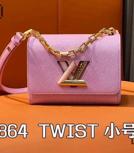 Louis Vuitton 1:1 Mirror Replica Twist PM Epi Leather Wisteria Pink Purple 19CM/7.5IN Louis Vuitton Replica Twist