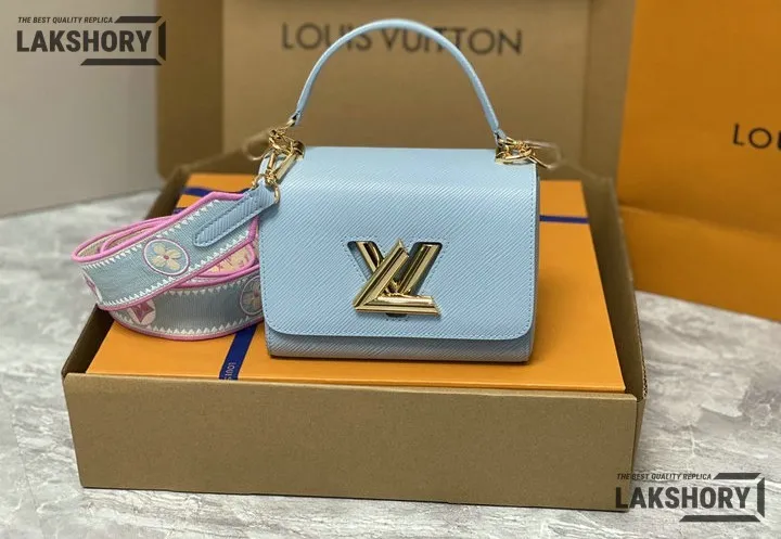 Louis Vuitton 1:1 Mirror Replica Twist Epi PM Shoulder Bag Blue 19CM/7.5IN Louis Vuitton Replica Twist Louis Vuitton 1:1 Mirror Replica Twist Epi PM Shoulder Bag Blue 19CM/7.5IN Louis Vuitton Replica Twist