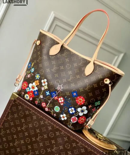 Louis Vuitton 1:1 Mirror Replica LV x TM Neverfull MM Brown Monogram 31CM/12.2IN Louis Vuitton Replica Neverfull