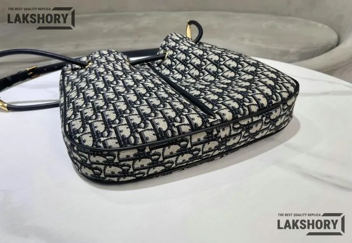 Dior 1:1 Mirror Replica Oblique Nolita Bag Blue & Beige Canvas Christian Dior Other Styles Dior 1:1 Mirror Replica Oblique Nolita Bag Blue & Beige Canvas Christian Dior Other Styles