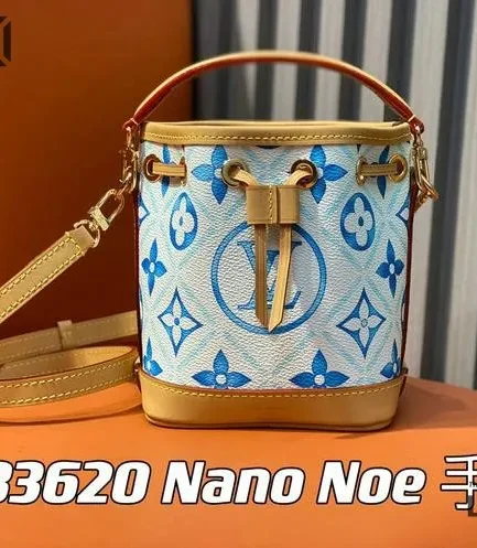 Louis Vuitton 1:1 Mirror Replica LV By The Pool Nano Noé Lagoon Blue 16CM/6.3IN Louis Vuitton Replica Neo