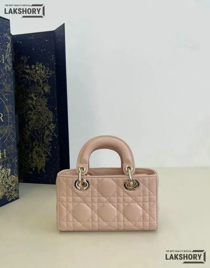 Dior 1:1 Mirror Replica Lambskin Lady D-Joy Micro Cannage 16CM/6.3IN Christian Dior Replica Lady Dior 1:1 Mirror Replica Lambskin Lady D-Joy Micro Cannage 16CM/6.3IN Christian Dior Replica Lady