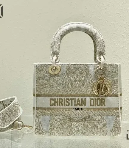 Dior 1:1 Mirror Replica Medium Constellation Embroidery Lady D-Lite 24CM/9.4IN Christian Dior Replica Lady