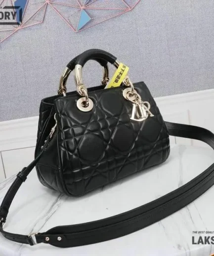 Dior 1:1 Mirror Replica Small Lady Dior 95.22 Embossed 24CM/9.4IN Christian Dior Replica Lady