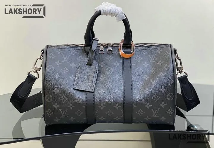 Louis Vuitton 1:1 Mirror Replica Keepall Bandoulire 35 Eclipse Bag 35CM/13.8IN Louis Vuitton Replica Keepall Louis Vuitton 1:1 Mirror Replica Keepall Bandoulire 35 Eclipse Bag 35CM/13.8IN Louis Vuitton Replica Keepall
