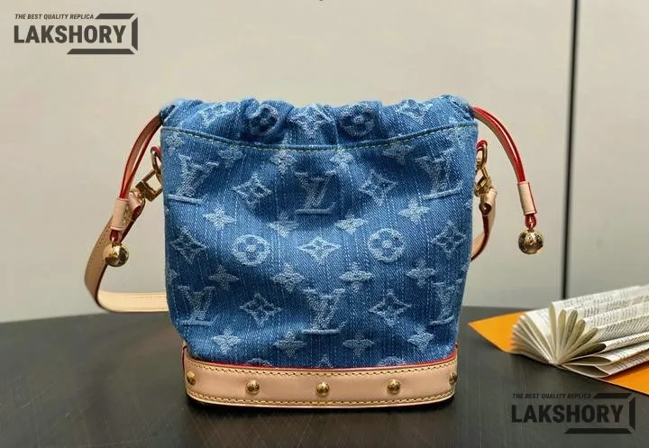 Louis Vuitton 1:1 Mirror Replica Nano Noé Monogram Denim Blue 20.5CM/8.1IN Louis Vuitton Replica Neo Louis Vuitton 1:1 Mirror Replica Nano Noé Monogram Denim Blue 20.5CM/8.1IN Louis Vuitton Replica Neo
