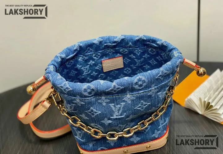 Louis Vuitton 1:1 Mirror Replica Nano Noé Monogram Denim Blue 20.5CM/8.1IN Louis Vuitton Replica Neo Louis Vuitton 1:1 Mirror Replica Nano Noé Monogram Denim Blue 20.5CM/8.1IN Louis Vuitton Replica Neo