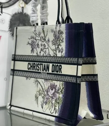 Dior 1:1 Mirror Replica Multicolor Dior Book Tote Pivoine Embroidery Christian Dior Replica Book Totes