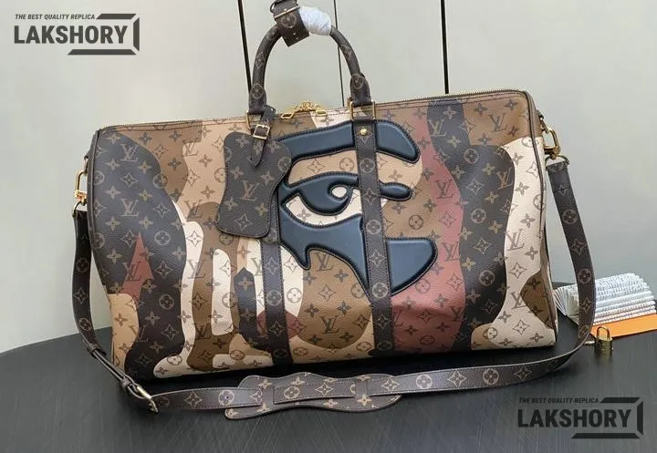 Louis Vuitton 1:1 Mirror Replica Monogram Keepall Bandouliere 55 Multicolor 55CM/21.7IN Louis Vuitton Replica Keepall Louis Vuitton 1:1 Mirror Replica Monogram Keepall Bandouliere 55 Multicolor 55CM/21.7IN Louis Vuitton Replica Keepall