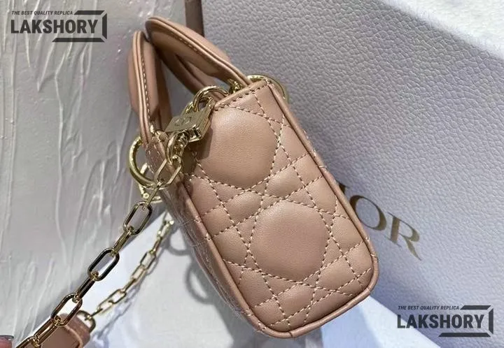 Dior 1:1 Mirror Replica Lambskin Lady D-Joy Micro Cannage 16CM/6.3IN Christian Dior Replica Lady Dior 1:1 Mirror Replica Lambskin Lady D-Joy Micro Cannage 16CM/6.3IN Christian Dior Replica Lady