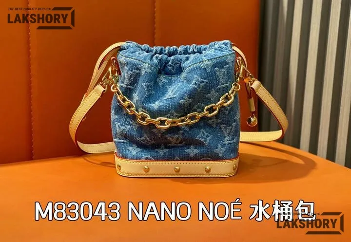 Louis Vuitton 1:1 Mirror Replica Nano Noé Monogram Denim Blue 20.5CM/8.1IN Louis Vuitton Replica Neo Louis Vuitton 1:1 Mirror Replica Nano Noé Monogram Denim Blue 20.5CM/8.1IN Louis Vuitton Replica Neo