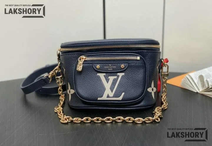 Louis Vuitton 1:1 Mirror Replica Empreinte Giant Mini By The Pool Bumbag Blue 17CM/6.7IN Louis Vuitton Replica Bumbag Louis Vuitton 1:1 Mirror Replica Empreinte Giant Mini By The Pool Bumbag Blue 17CM/6.7IN Louis Vuitton Replica Bumbag