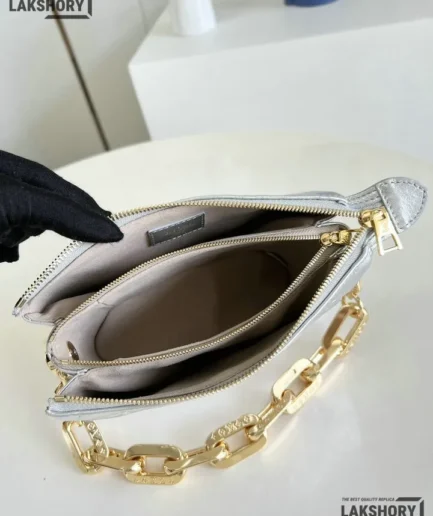 Louis Vuitton 1:1 Mirror Replica Coussin BB Chain Golden Metal Silver 21CM/8.3IN Louis Vuitton Replica Coussin