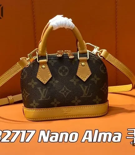 Louis Vuitton 1:1 Mirror Replica Nano Alma Monogram 18CM/7.1IN Louis Vuitton Replica Alma