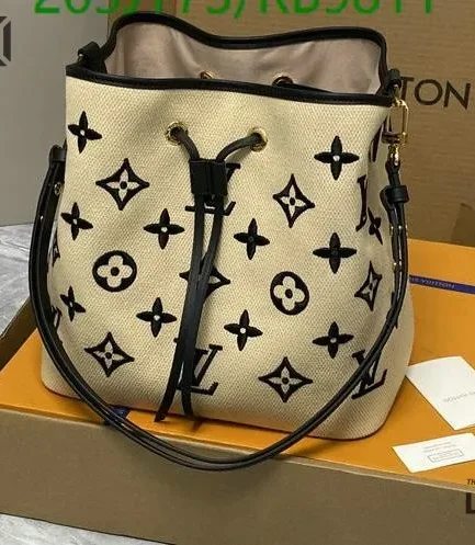 Louis Vuitton 1:1 Mirror Replica Cotton Monogram Embroidered Neonoe MM 26CM/10.2IN Louis Vuitton Replica Neo