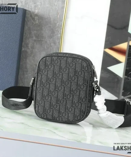 Dior 1:1 Mirror Replica Canvas Oblique Messenger Pouch 14.5CM/5.7IN Christian Dior Other Styles