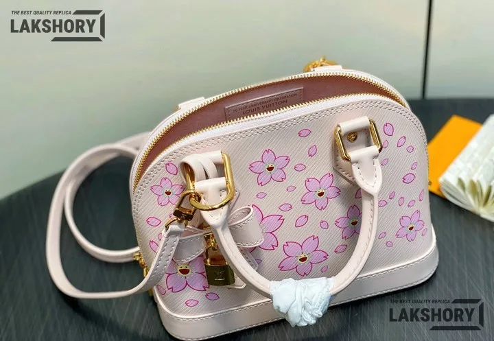 Louis Vuitton 1:1 Mirror Replica LV x TM Alma BB Epi Pink 23.5CM/9.3IN Louis Vuitton Replica Alma Louis Vuitton 1:1 Mirror Replica LV x TM Alma BB Epi Pink 23.5CM/9.3IN Louis Vuitton Replica Alma