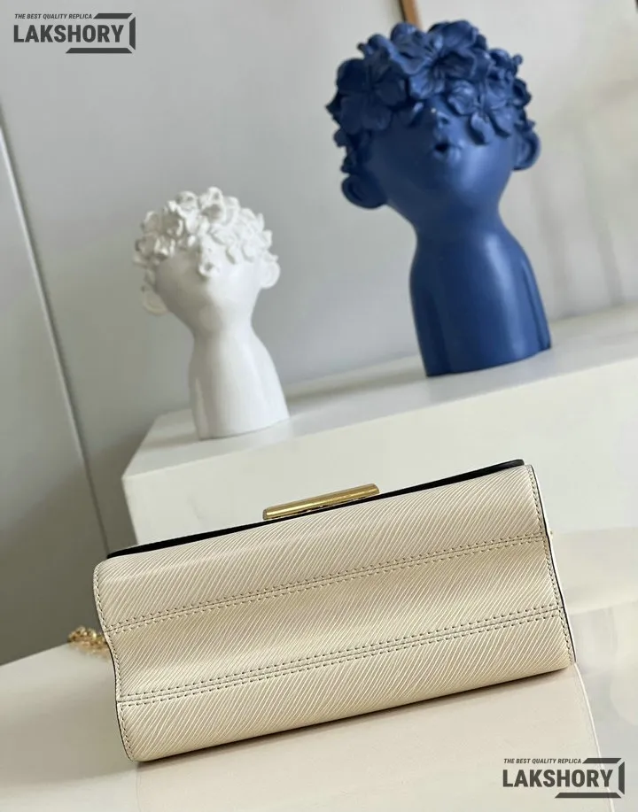 Louis Vuitton 1:1 Mirror Replica Twist MM Epi Leather Quartz White 23CM/9.1IN Louis Vuitton Replica Twist Louis Vuitton 1:1 Mirror Replica Twist MM Epi Leather Quartz White 23CM/9.1IN Louis Vuitton Replica Twist