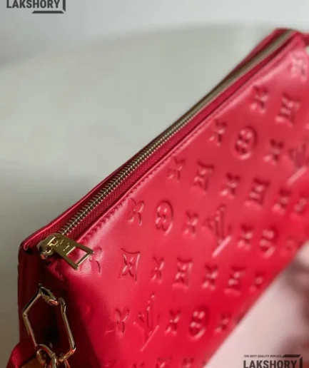 Louis Vuitton 1:1 Mirror Replica Coussin BB Lambskin Red 26CM/10.2IN Louis Vuitton Replica Coussin
