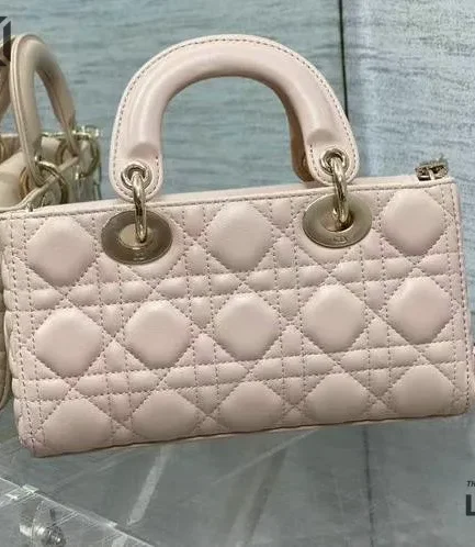 Dior 1:1 Mirror Replica Lambskin D-Joy Dior Lady Bag 22CM/8.7IN Christian Dior Replica Lady