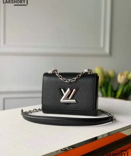 Louis Vuitton 1:1 Mirror Replica Epi Twist MM Silver Hardware Shoulder Bag 15.5CM/6.1IN Louis Vuitton Replica Twist
