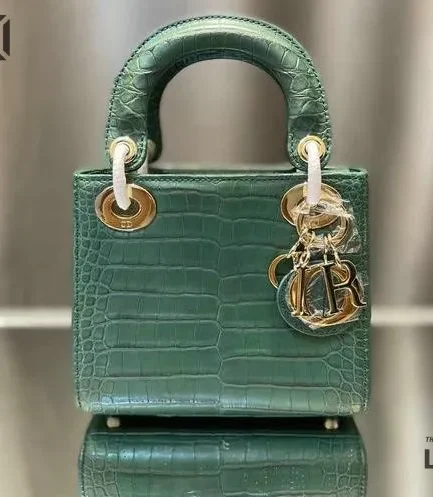Dior 1:1 Mirror Replica Alligator Crocodile Small Lady Dior 17CM/6.7IN Christian Dior Replica Lady