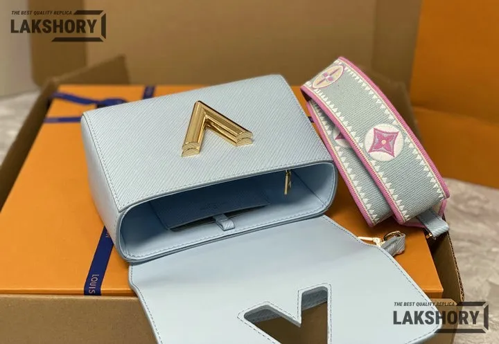 Louis Vuitton 1:1 Mirror Replica Twist Epi PM Shoulder Bag Blue 19CM/7.5IN Louis Vuitton Replica Twist Louis Vuitton 1:1 Mirror Replica Twist Epi PM Shoulder Bag Blue 19CM/7.5IN Louis Vuitton Replica Twist