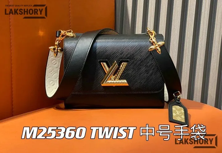 Louis Vuitton 1:1 Mirror Replica Twist MM Epi Grained Leather 23CM/9.1IN Louis Vuitton Replica Twist Louis Vuitton 1:1 Mirror Replica Twist MM Epi Grained Leather 23CM/9.1IN Louis Vuitton Replica Twist