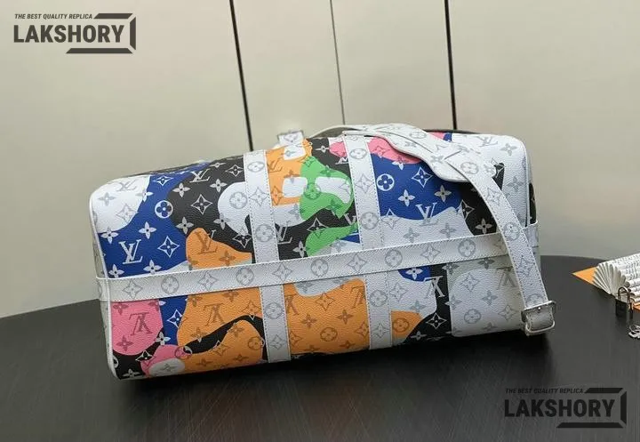 Louis Vuitton 1:1 Mirror Replica Monogram Keepall Bandouliere 55 Multicolor 55CM/21.7IN Louis Vuitton Replica Keepall Louis Vuitton 1:1 Mirror Replica Monogram Keepall Bandouliere 55 Multicolor 55CM/21.7IN Louis Vuitton Replica Keepall