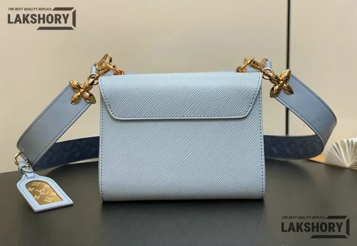 Louis Vuitton 1:1 Mirror Replica Twist PM Epi Leather Washed Blue 19CM/7.5IN Louis Vuitton Replica Twist Louis Vuitton 1:1 Mirror Replica Twist PM Epi Leather Washed Blue 19CM/7.5IN Louis Vuitton Replica Twist