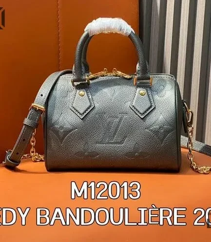 Louis Vuitton 1:1 Mirror Replica Speedy Bandoulire 20 Monogram Empreinte 20CM/7.9IN Louis Vuitton Replica Speedy
