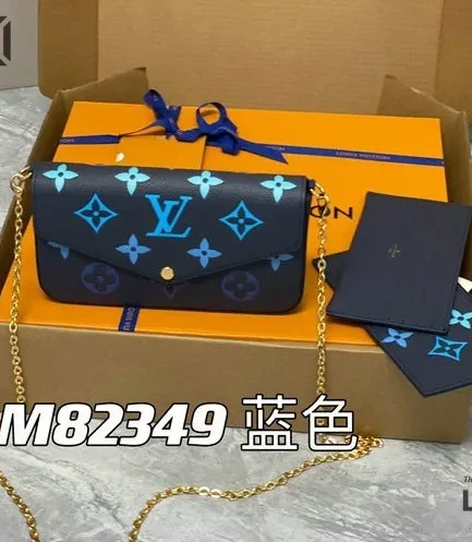 Louis Vuitton 1:1 Mirror Replica Felicie Pochette Monogram Gradient Blue 21CM/8.3IN Louis Vuitton Replica Pochette Accessories