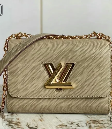 Louis Vuitton 1:1 Mirror Replica Epi Twist Shoulder Bag MM Galet 23CM/9.1IN Louis Vuitton Replica Twist