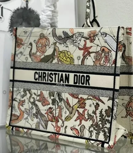 Dior 1:1 Mirror Replica Animaux Fantastiques Book Tote Multicolor 42CM/16.5IN Christian Dior Replica Book Totes