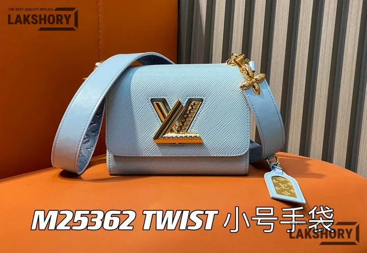 Louis Vuitton 1:1 Mirror Replica Twist PM Epi Leather Washed Blue 19CM/7.5IN Louis Vuitton Replica Twist Louis Vuitton 1:1 Mirror Replica Twist PM Epi Leather Washed Blue 19CM/7.5IN Louis Vuitton Replica Twist