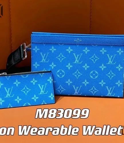 Louis Vuitton 1:1 Mirror Replica Gaston Wearable Wallet Taigarama 22CM/8.7IN Louis Vuitton Replica Pochette Accessories