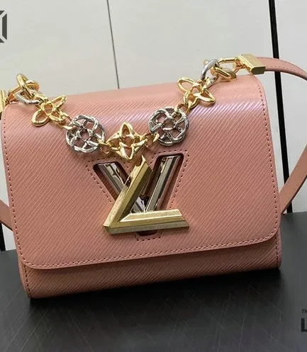 Louis Vuitton 1:1 Mirror Replica Epi Leather Flower Chain Twist PM 19CM/7.5IN Louis Vuitton Replica Twist