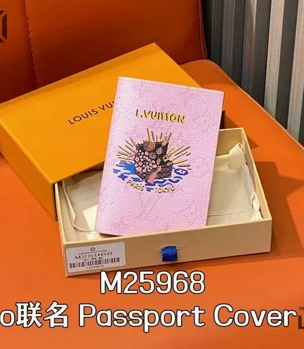 Louis Vuitton 1:1 Mirror Replica Passport Cover Monogram Pink 14CM/5.5IN Louis Vuitton Replica Wallets