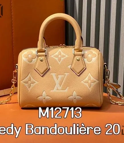 Louis Vuitton 1:1 Mirror Replica Speedy Bandoulire 20 Bicolor Monogram Empreinte Leather 20.5CM/8.1IN Louis Vuitton Replica Speedy