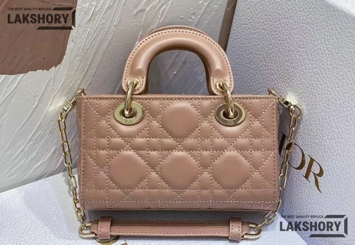 Dior 1:1 Mirror Replica Lambskin Lady D-Joy Micro Cannage 16CM/6.3IN Christian Dior Replica Lady Dior 1:1 Mirror Replica Lambskin Lady D-Joy Micro Cannage 16CM/6.3IN Christian Dior Replica Lady