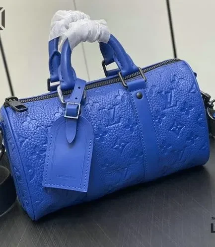 Louis Vuitton 1:1 Mirror Replica Keepall Bandouliere 25 Racing Blue 25CM/9.8IN Louis Vuitton Replica Keepall