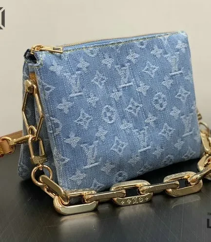 Louis Vuitton 1:1 Mirror Replica Coussin BB H32 Blue 21CM/8.3IN Louis Vuitton Replica Coussin